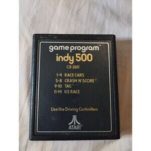 Indy 500 for Atari 2600 - Tested & Works - Vintage 1978 - No Top Label